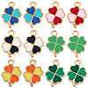 72Pcs 6 Colors Alloy Enamel Pendants ENAM-SC0008-08-1