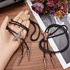 2Pcs 2 Styles Adjustable Vintage PU Leather Bolo Tie NJEW-GF0001-13R-3