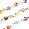 Handmade Evil Eye Lampwork Round Beaded Chains CHC-G009-A-G04-2