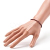 Faceted Rondelle Natural Garnet Beads Stretch Bracelets BJEW-JB06383-01-3