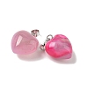Natural Dyed & Heated Agate Pendants G-I311-A34-5