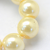 Baking Paint Pearlized Glass Pearl Round Bead Strands HY-Q003-10mm-21-3