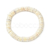Electroplated Shell Pearl Heishi Beads Stretch Bracelets BJEW-JB14159-3