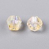 Transparent Spray Painted Glass Beads X1-EGLA-N018-4mm-09-3