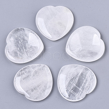 Natural Quartz Crystal Thumb Worry Stone G-N0325-01W