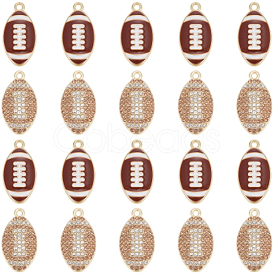 20Pcs 2 Styles Alloy Rhinestone Pendants FIND-SC0022-78-1