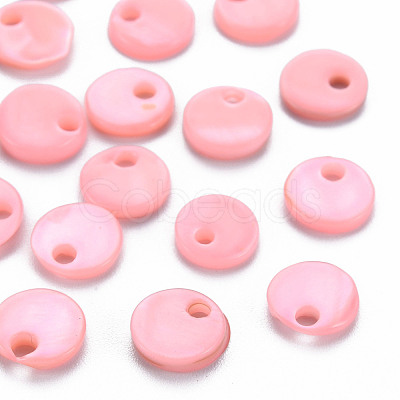 Spray Painted Freshwater Shell Charms SHEL-S276-151A-1