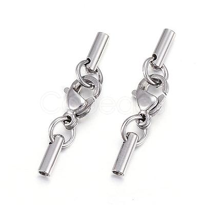 Tarnish Resistant 304 Stainless Steel Lobster Claw Clasps STAS-P146-A09-1.4mm-1