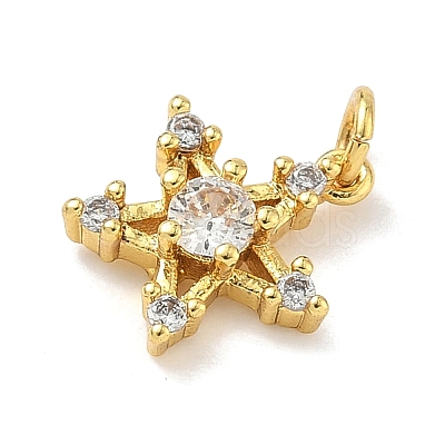 Brass Micro Pave Cubic Zirconia Pendants KK-H528-02G-1