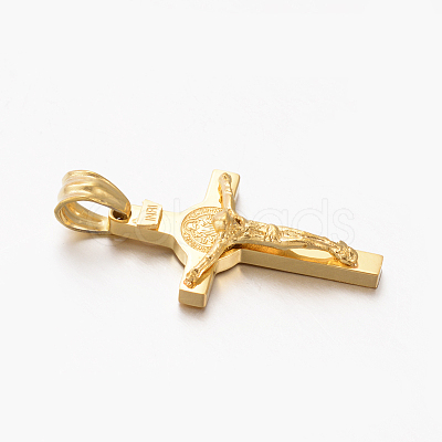 Easter Theme Hot Unisex 201 Stainless Steel Crucifix Cross Pendants STAS-F010-24-1
