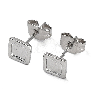 Non-Tarnish 304 Stainless Steel Stud Earrings Findings STAS-M323-14P-1