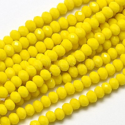 Faceted Rondelle Glass Beads Strands EGLA-J134-3x2mm-A03-1