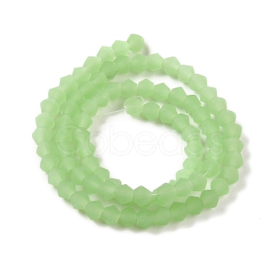 Imitation Jade Frosted Glass Bead Strands EGLA-A039-J6mm-MD01-1