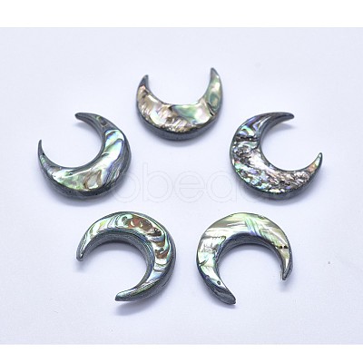 Natural Abalone Shell/Paua Shell Cabochons SSHEL-P015-80A-35mm-1