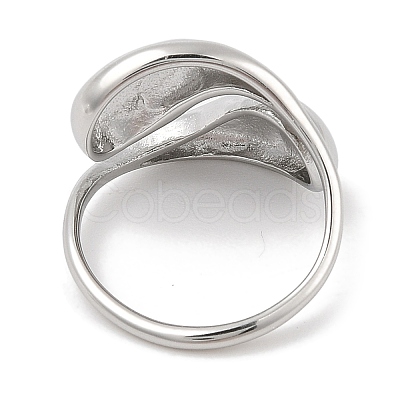Open 304 Stainless Steel Finger Rings for Women RJEW-B070-01P-1