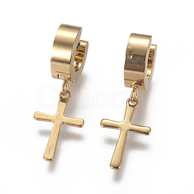 304 Stainless Steel Hoop Earrings X-EJEW-O087-01-1