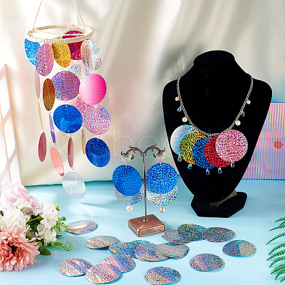 150Pcs PVC Paillette/Sequin Links PVC-TA0001-07A-1