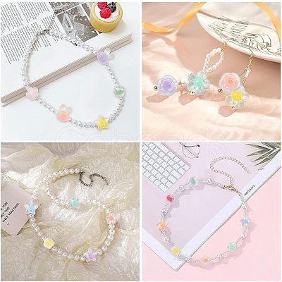 60G 6 Styles Transparent Acrylic Beads Sets TACR-YW0002-51-1