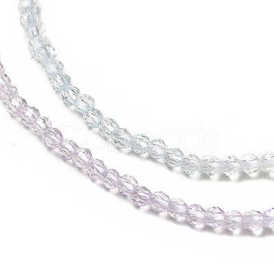 Transparent Gradient Color Glass Beads Strands GLAA-H021-01A-05-1