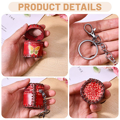 Leather Keychains AJEW-WH0455-918A-1