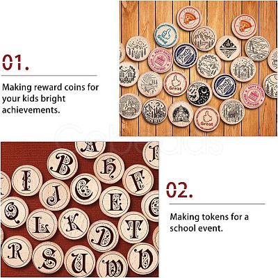 Beech Wooden Round Pieces LS-WOOD-WH0101-32B-1