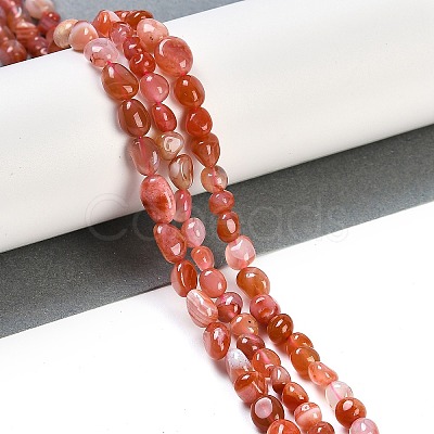 Natural Red Agate Beads Strands G-P497-01B-11-1