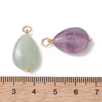 Natural Mixed Gemstone Pendants PALLOY-JF05387-01-1