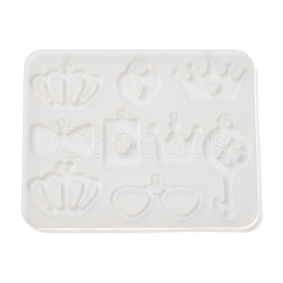 Crown Glasses Lock Pendant DIY Silicone Molds SIMO-C012-01C-1
