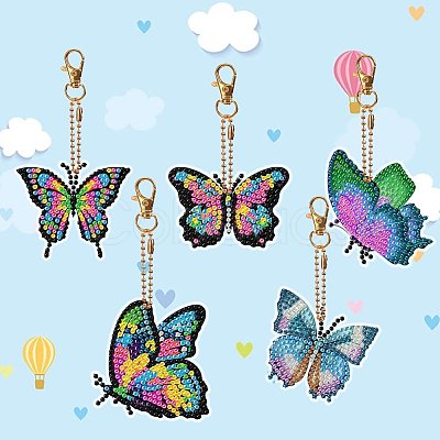 Butterfly DIY Diamond Painting Pendant Decoration Kits PW-WG10066-01-1