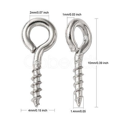 Tarnish Resistant 304 Stainless Steel Screw Eye Pin Peg Bails STAS-L234-165C-P-1
