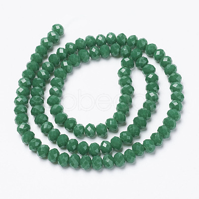 Opaque Solid Color Imitation Jade Glass Beads Strands EGLA-A044-P8mm-D09-1