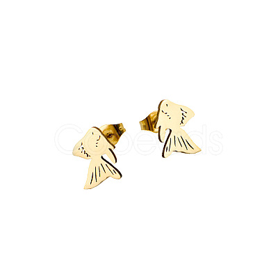 304 Stainless Steel Stud Earrings for Women WGC8BC2-01-1