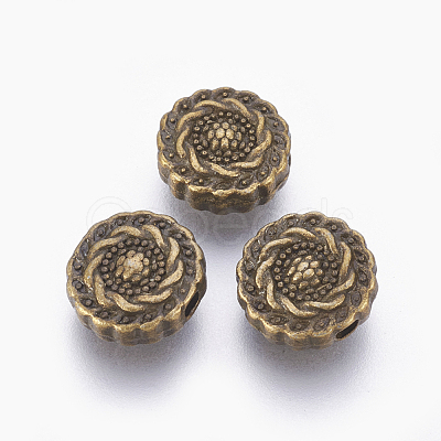 Tibetan Style Alloy Beads X-TIBEB-R022-AB-LF-1