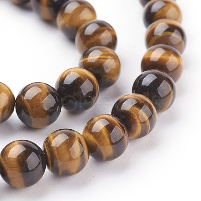 Natural Tiger Eye Beads Strands G-G099-8mm-4-1