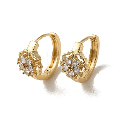 KC Gold Plated Brass Micro Pave Cubic Zirconia Hoop Earring EJEW-L271-11KCG-04-1
