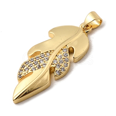 Brass Micro Pave Cubic Zirconia Pendants KK-I360-005G-01-1