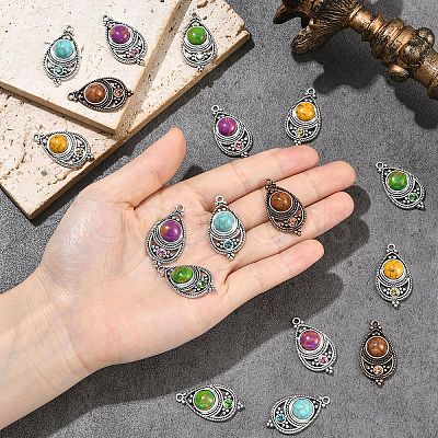 Bohemian Dyed Synthetic Turquoise Pendants LS-FIND-YWC0003-02AB-01-1