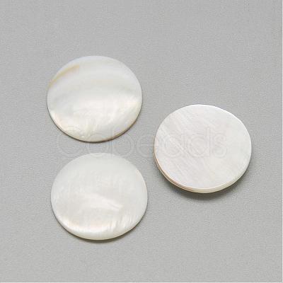 Natural Freshwater Shell Cabochons SSHEL-R042-08-1