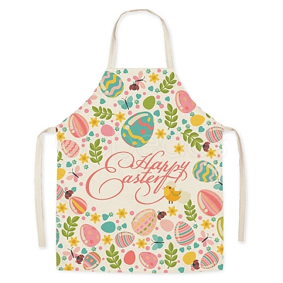 Easter Theme Flax Sleeveless Apron PW-WG92721-10-1