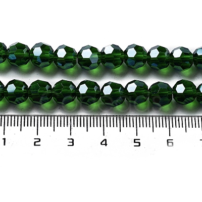 Electroplate Transparent Glass Beads Strands EGLA-A035-T8mm-A10-1