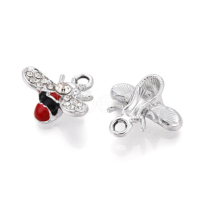 Alloy Rhinestone and Enamel Pendants PALLOY-T092-41P-1
