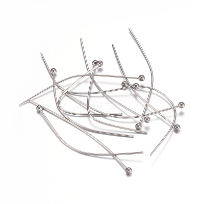Non-Tarnish 304 Stainless Steel Ball Head Pins S-STAS-O105-04-0.6x40-1