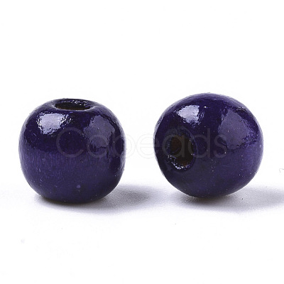 Dyed Natural Wood Beads WOOD-Q006-10mm-13-LF-1