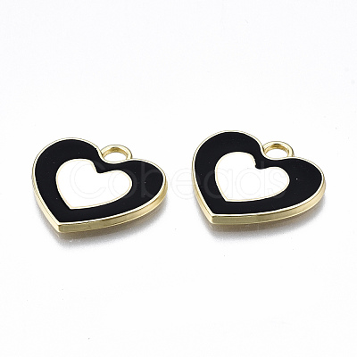 Rack Plating Alloy Enamel Pendants ENAM-T014-03A-RS-1