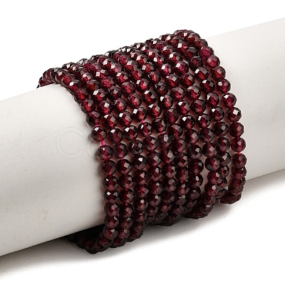 Natural Garnet Beads Strands G-A129-3mm-05-1