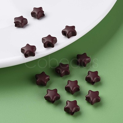 Spray Painted Acrylic Beads MACR-S373-45-O02-1