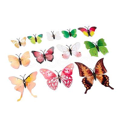 PVC Butterfly Wall Decorations DIY-WH0221-34-1