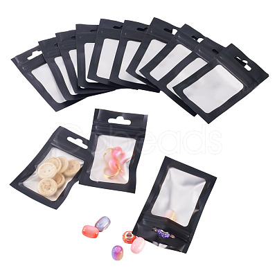 160Pcs Plastic Yin-yang Resealable Bags with Visible Window ABAG-TA0001-94A-1