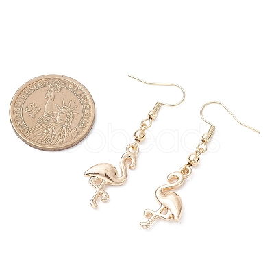 Crane Alloy Dangle Earrings EJEW-JE06699-1