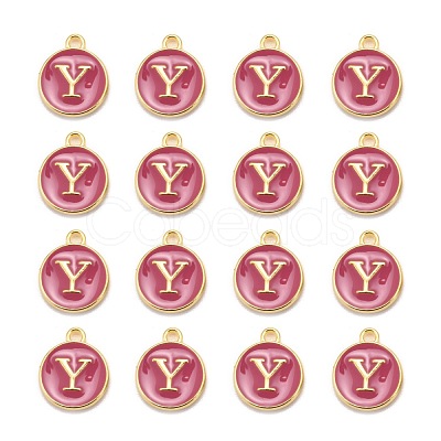 Golden Plated Alloy Enamel Charms ENAM-S118-08Y-1
